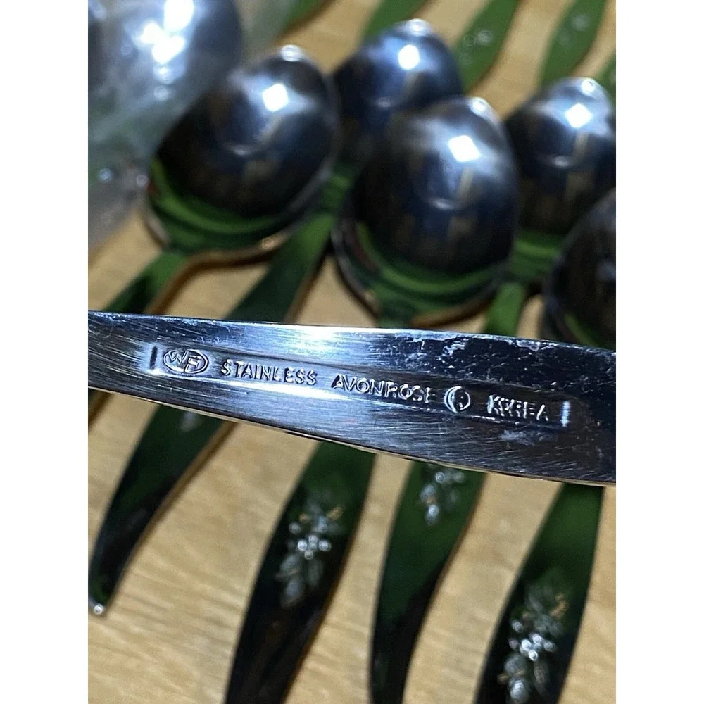 Washington Forge Avon Rose Stainless Flatware Set of 49 with Box‎ VTG MCM